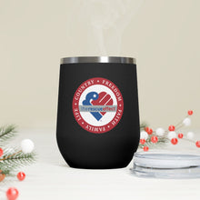 Load image into Gallery viewer, Freedom - Faith - Family - Life - Country: 12oz Insulated Wine Tumbler
