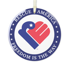 Load image into Gallery viewer, Rescue America Glass Ornament
