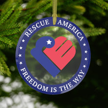 Load image into Gallery viewer, Rescue America Glass Ornament
