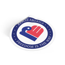 Load image into Gallery viewer, Round Vinyl Sticker - Rescue America
