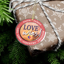 Load image into Gallery viewer, Love Wins! Glass Ornament
