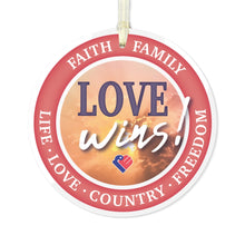 Load image into Gallery viewer, Love Wins! Glass Ornament
